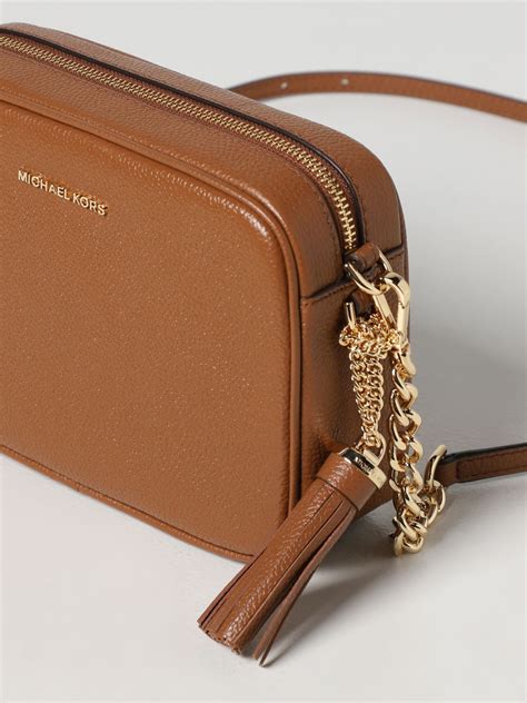 nwt michael kors gold chain brown crossbody|michael kors brown crossbody bag.